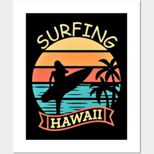 Surfing Hawaii Posters and Art